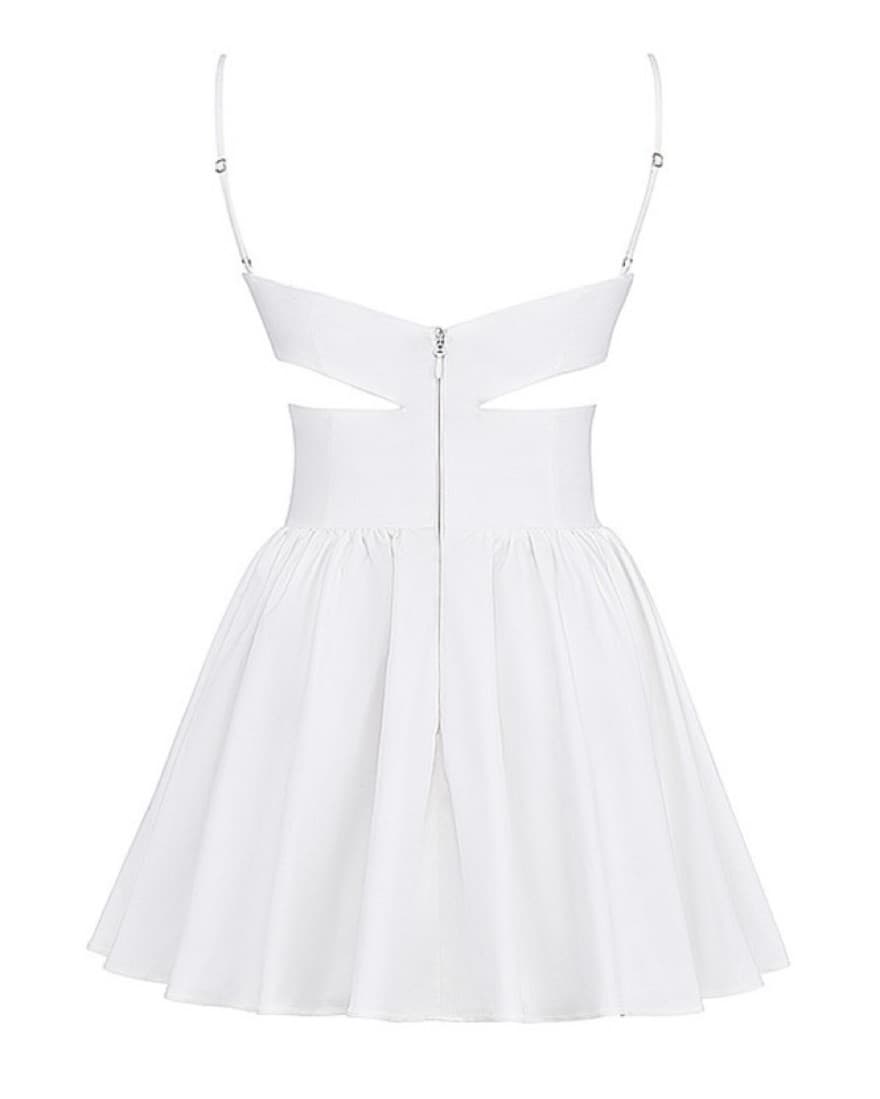 White Cutout Corset Mini Dress - Image 3