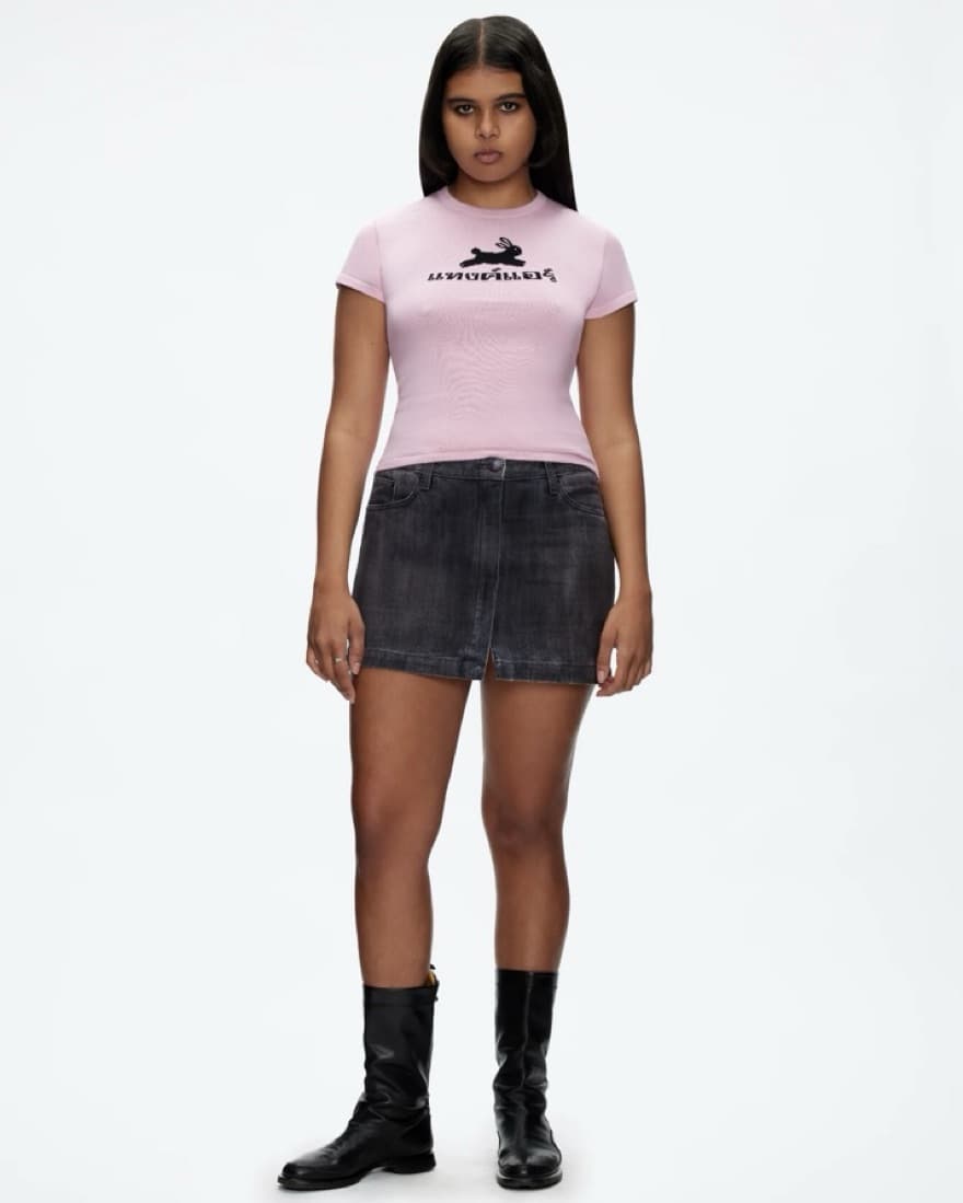 Tank Air Pale Pink Bunny Knit Tee - Image 3
