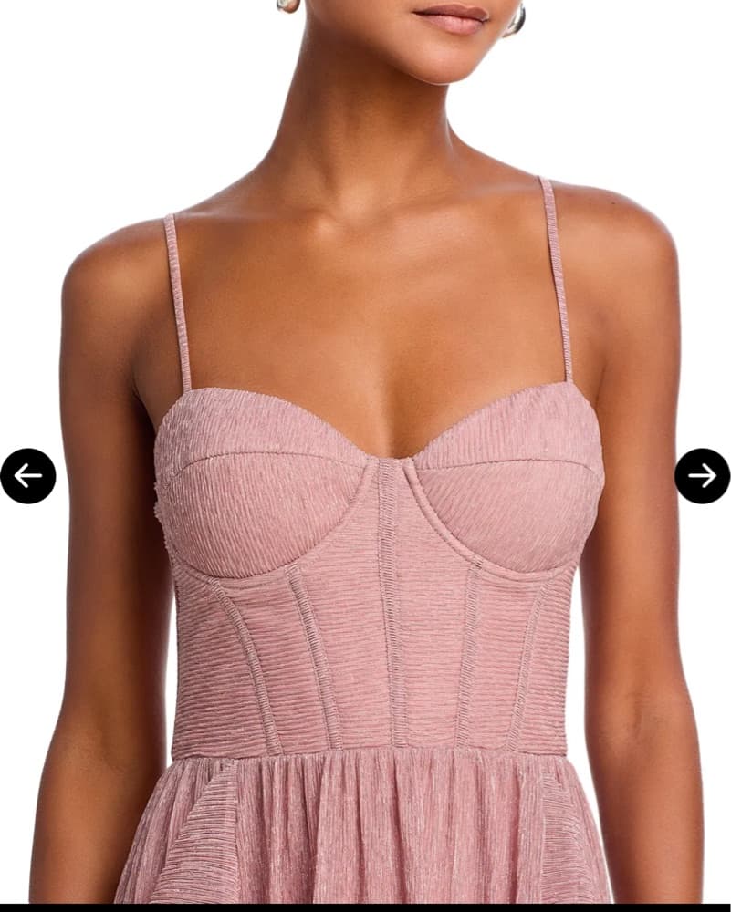 Aqua x Wicked Metallic Soft Pink Dress - Image 1