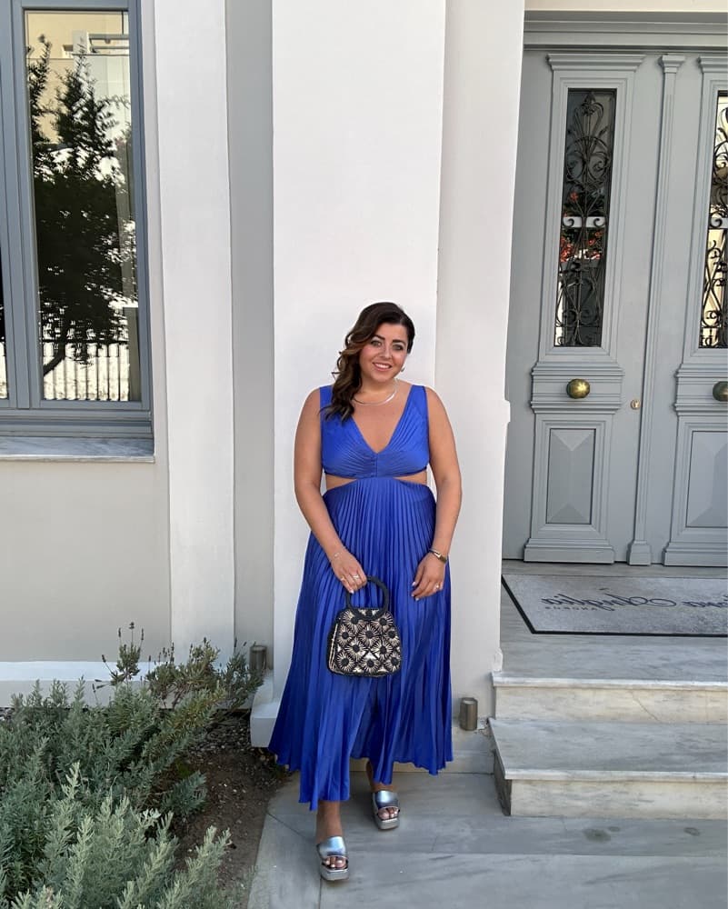 A&F Giselle Pleated Cutout Maxi Dress - Image 5
