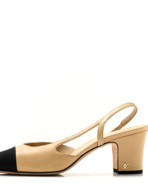 Chanel Grosgrain Slingback Heels - Image 2