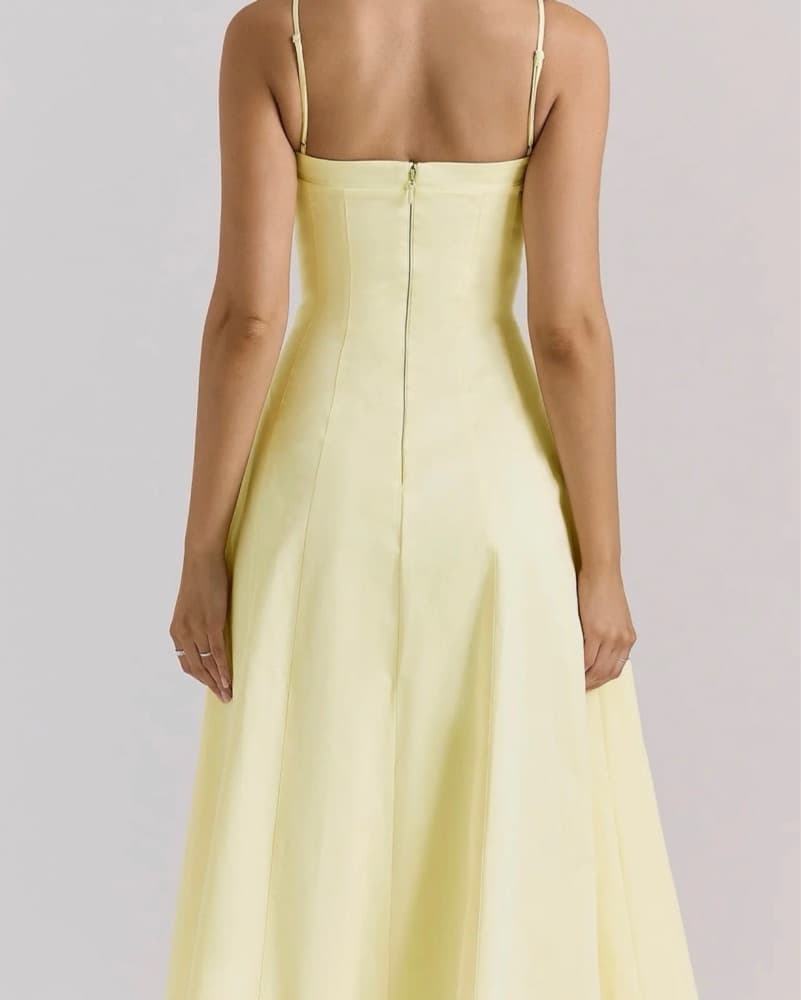Dolly Seamed Stretch Cotton Twill Dress - Image 2