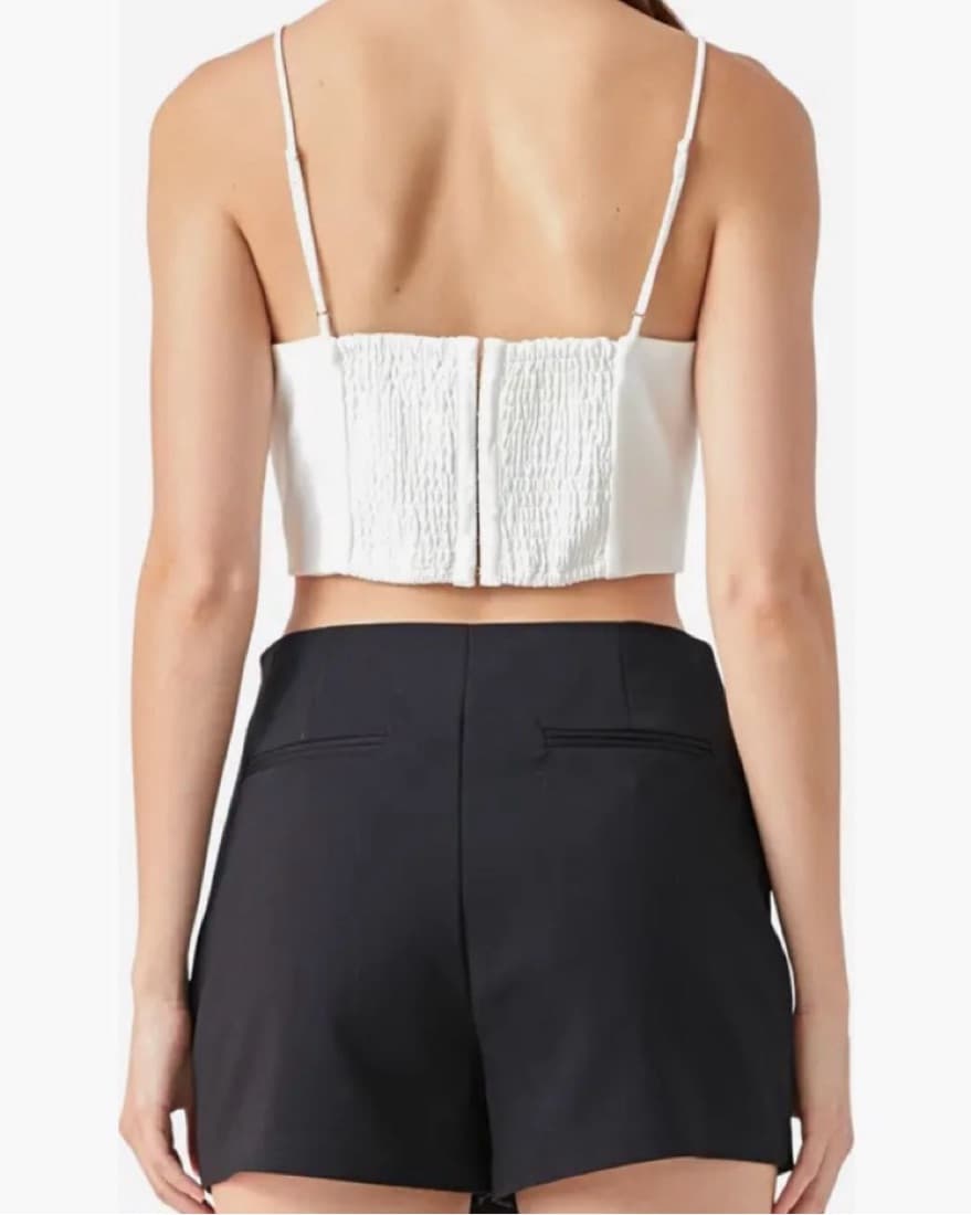 Endless Rose Organza Flower Crop Top - Image 2