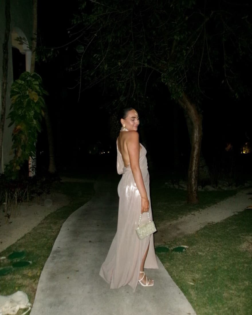 ASOS one-shoulder draped maxi dress - Image 5