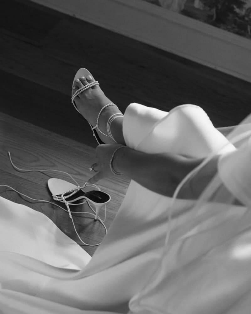 Saint Laurent Luna Pearl Sandals/Heels - Image 2