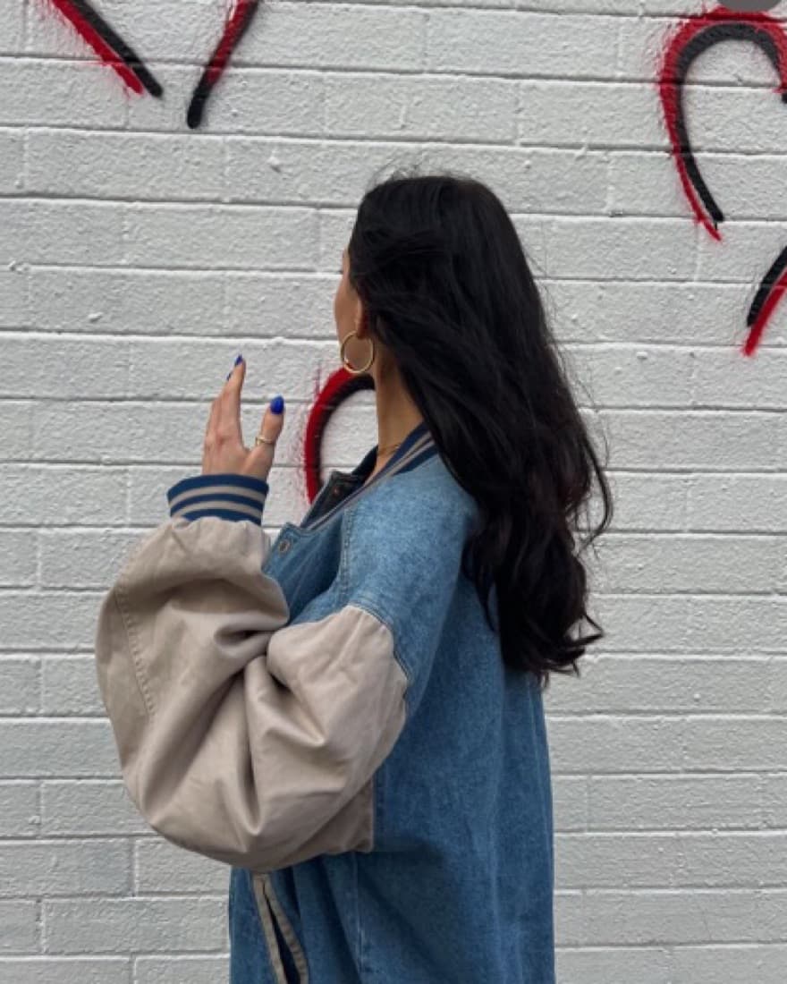 Denim bomber Jacket - Image 1