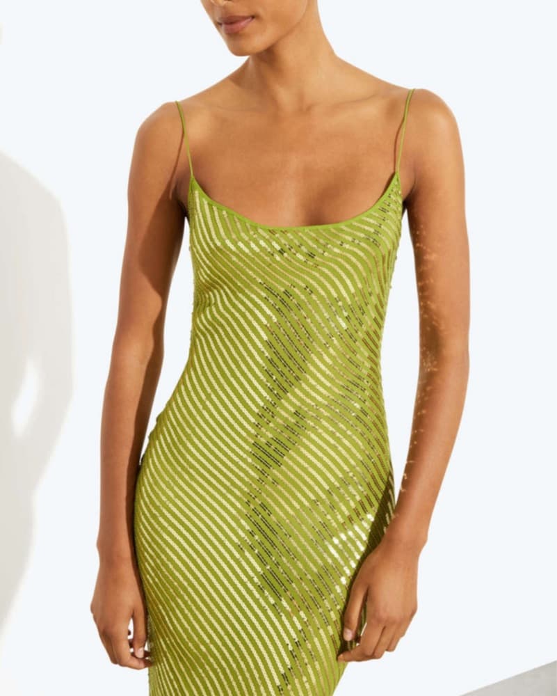 Rat And Boa Gina Green Sequin Dress - Image 4