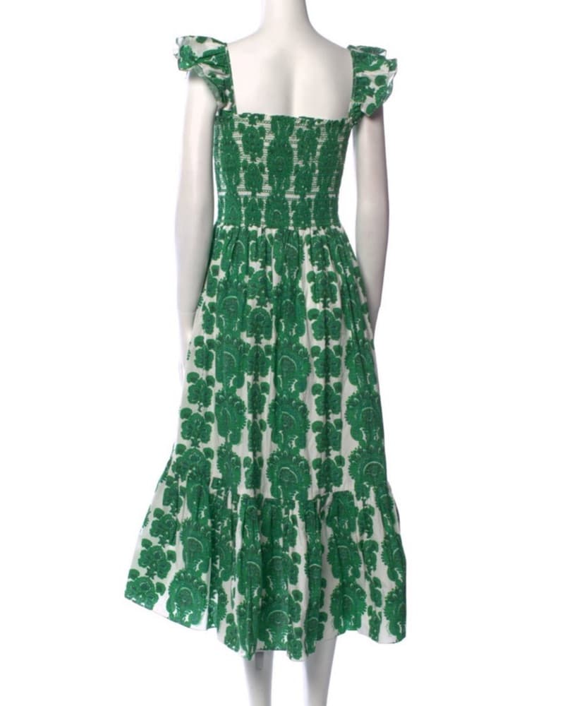 Cara Cara Green Floral Dress - Image 3