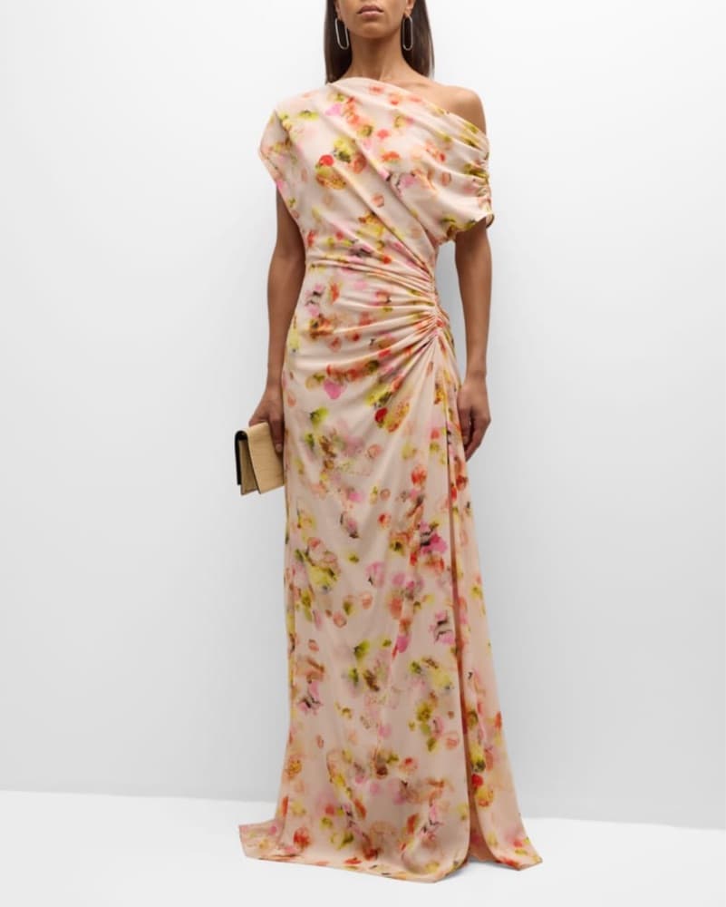 A.L.C Poppy Floral Off Shoulder Gown - Image 1