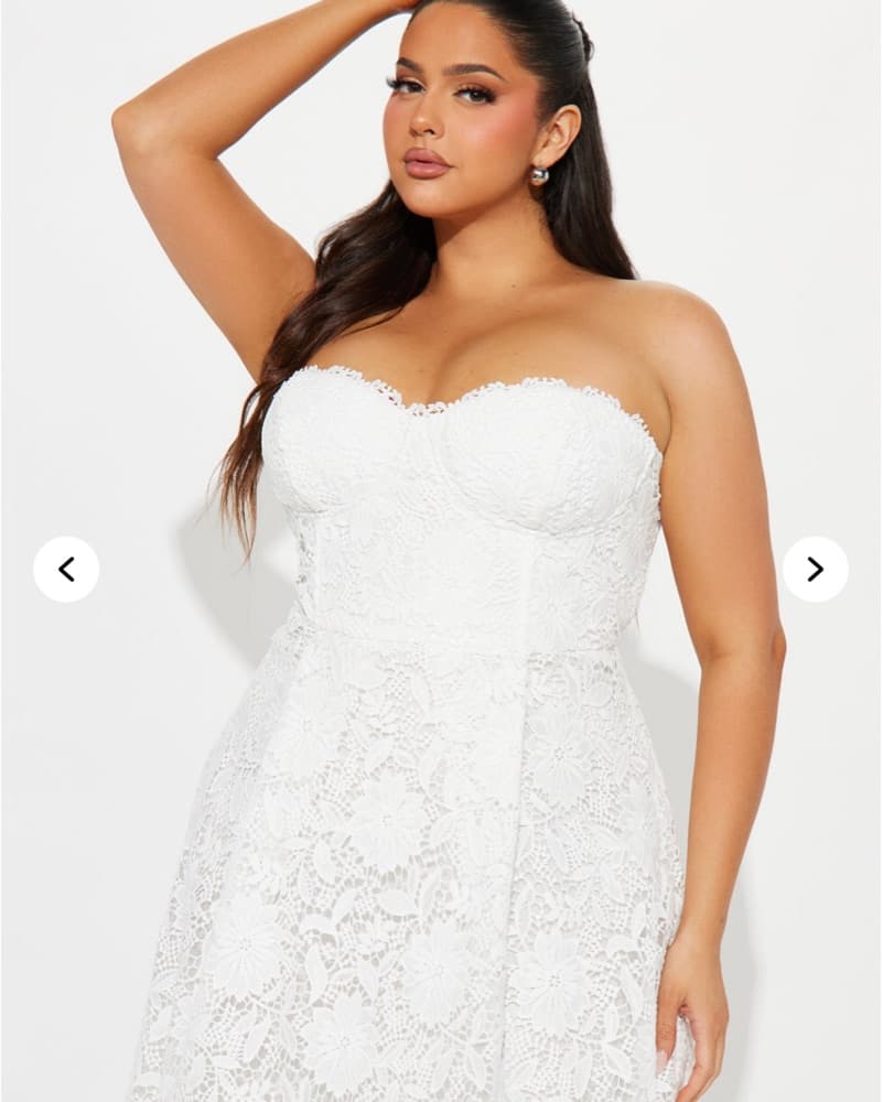 Lace eyelet Midi Dress  - Image 1