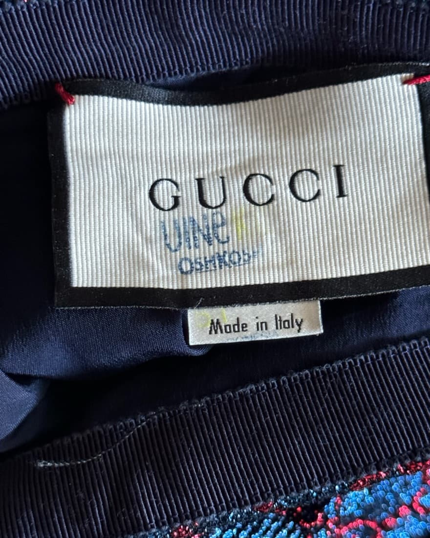 Gucci Monogram Skirt Blue & Red Shimmer - Image 4