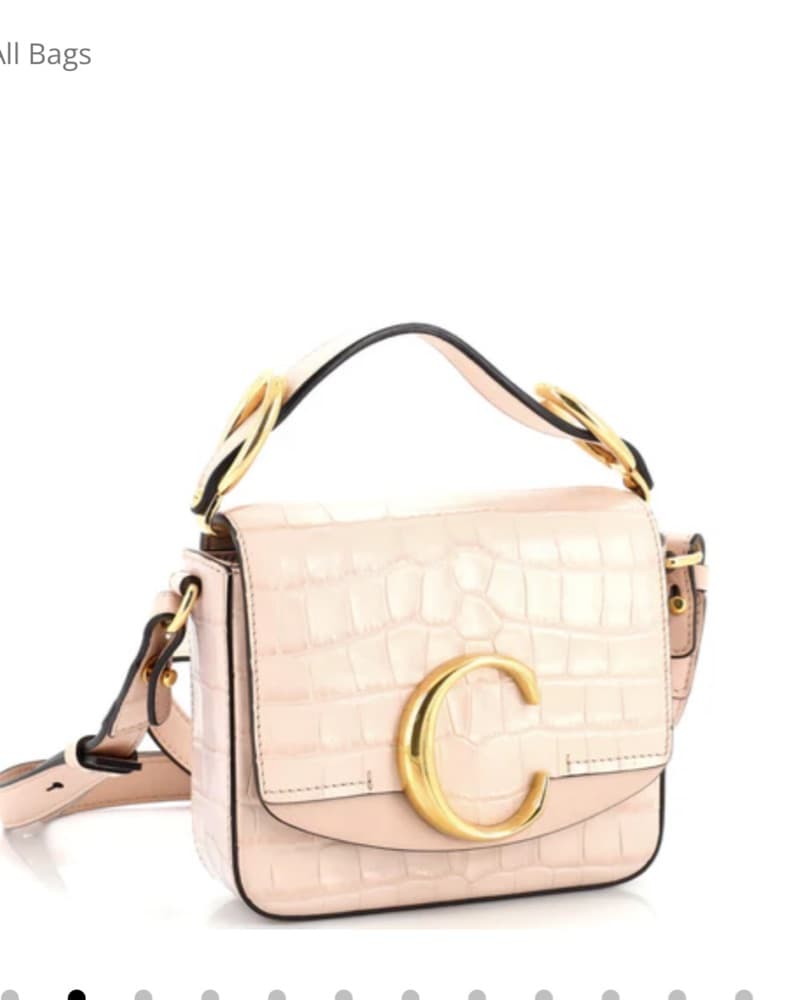 C Flap Bag Crocodile Embossed Leather  - Image 2