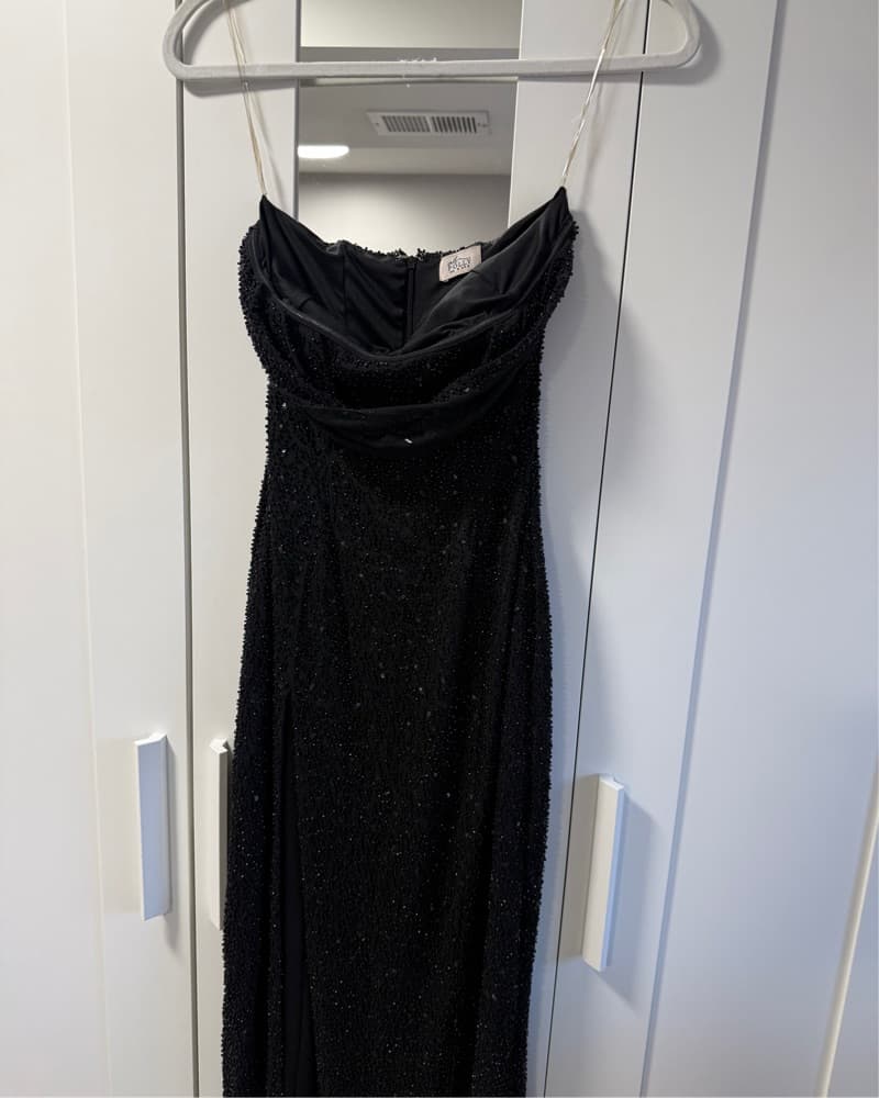 Black Sequin Dress - Image 3