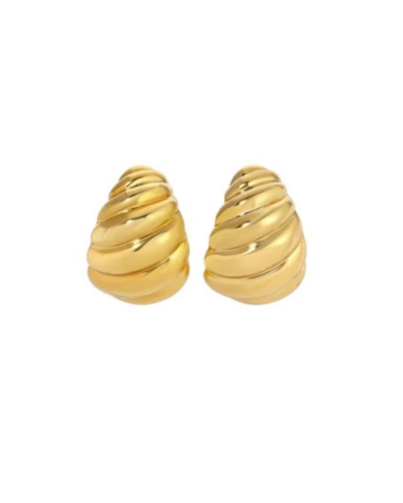 Heaven Mayhem Shell Gold Earrings - Image 1