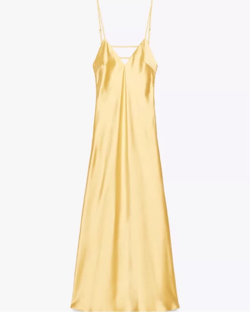 Zara Yellow Slip Dress - Image 2