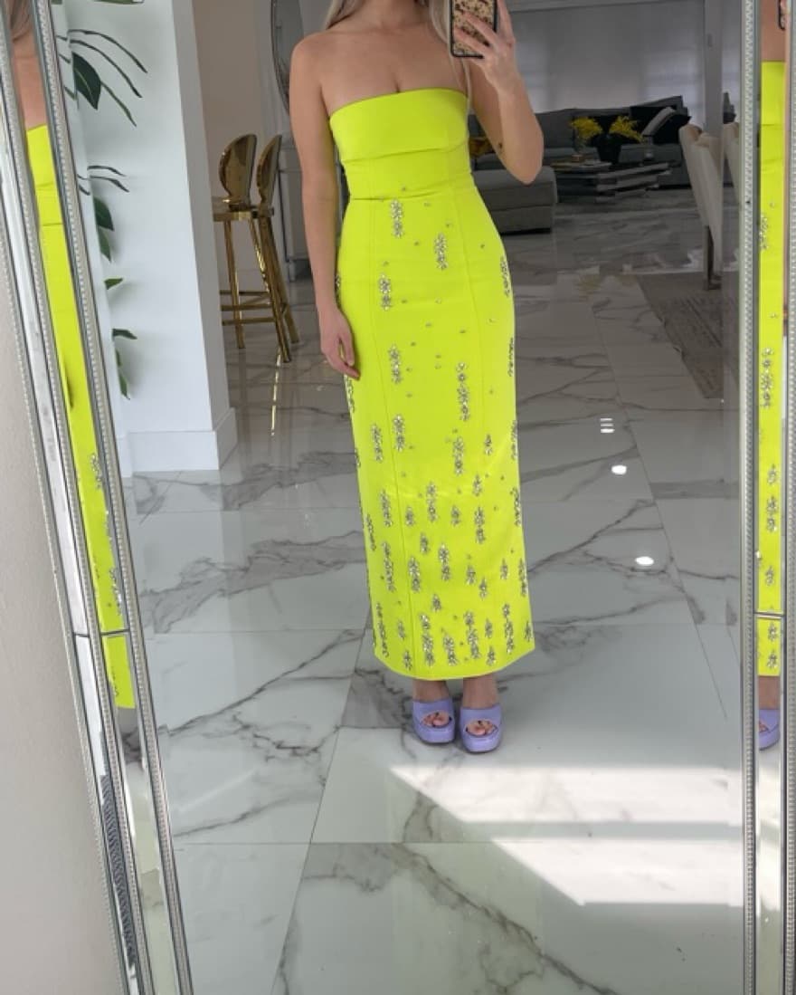 Dazzling Yellow Maxi Dress - Image 3