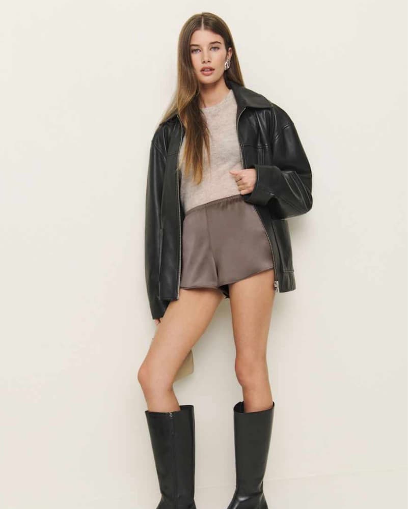 Reformation Tiffie Satin Short - Image 3