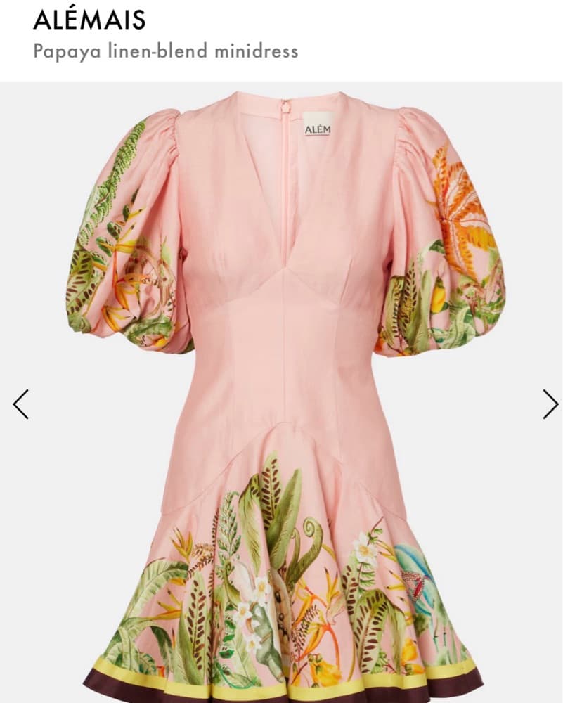 Alemais Papaya Linen Blend Mini Dress - Image 1