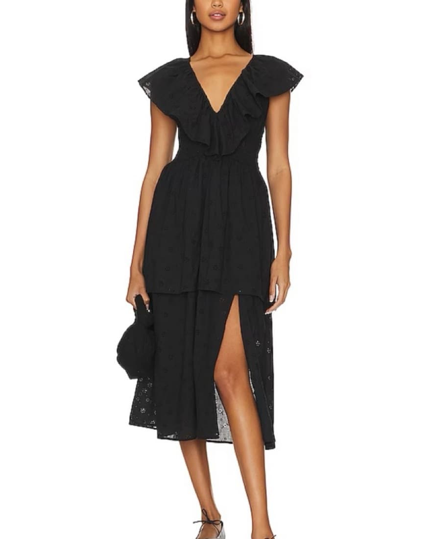 WeWoreWhat Black Eyelet Dress - Image 2