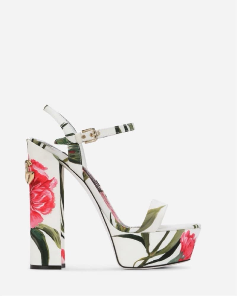 Dolce And Gabanna floral Platform heels - Image 5