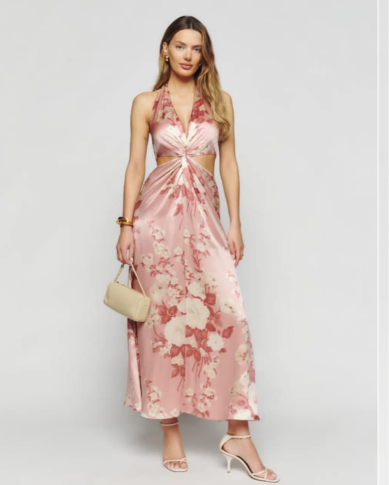 Reformation Nerida Silk Floral Dress - Image 1