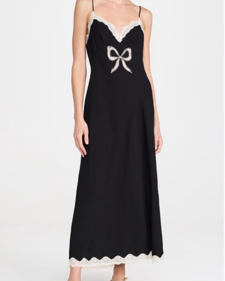 Loveshackfancy Manuela Bow Slip Maxi  - Image 2