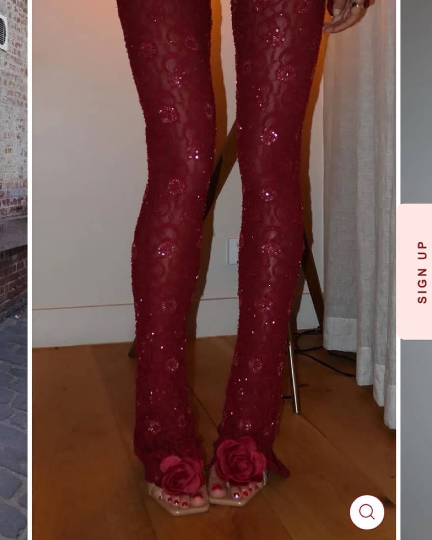 Dyspnea Sequined Red Jumpsuit - Image 3
