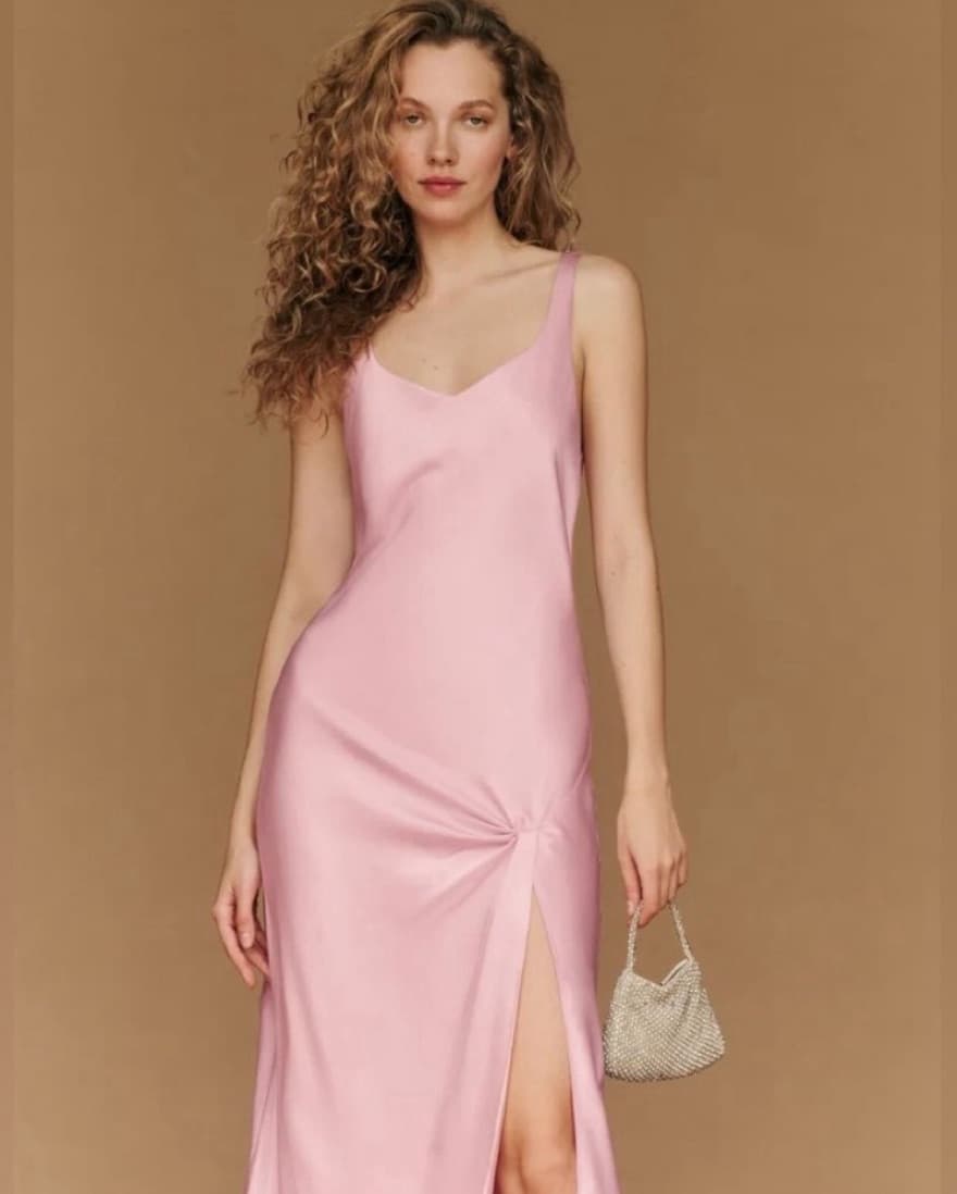 Reformation Satin Dress - Image 1