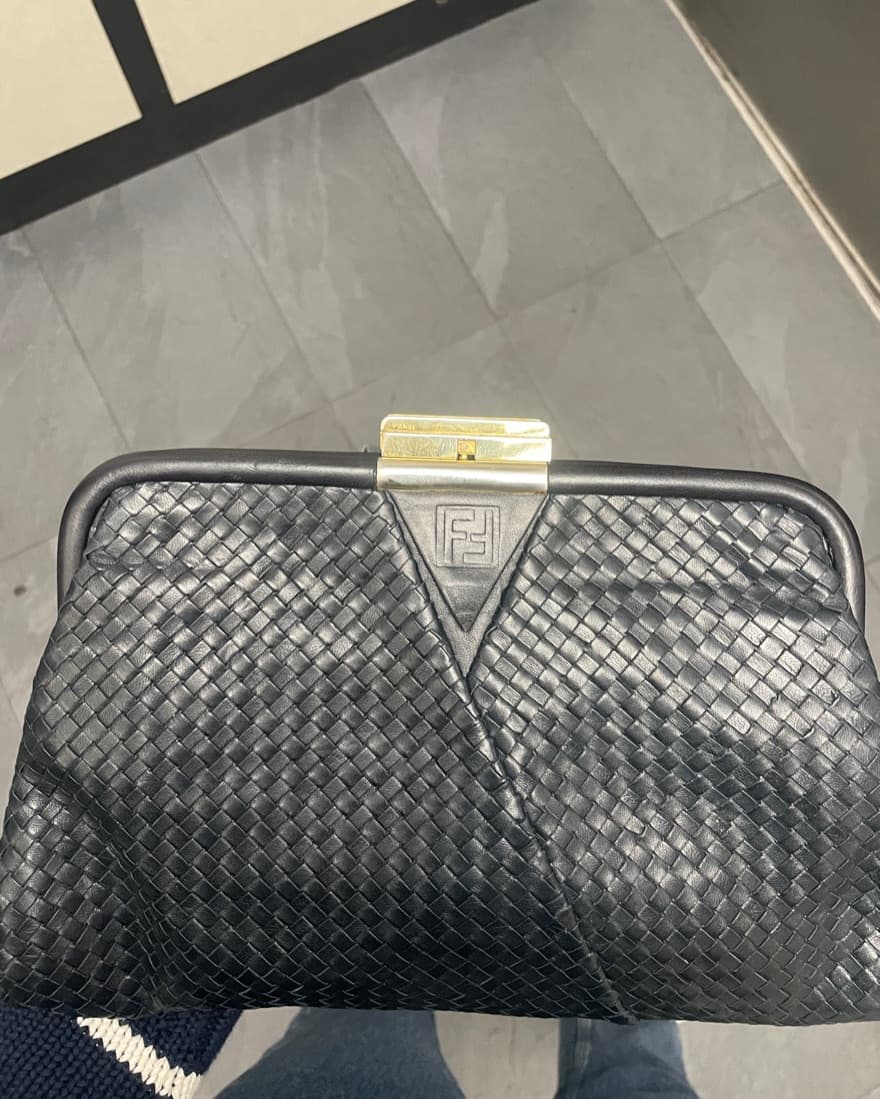 Vintage Fendi Woven Clutch - Image 1