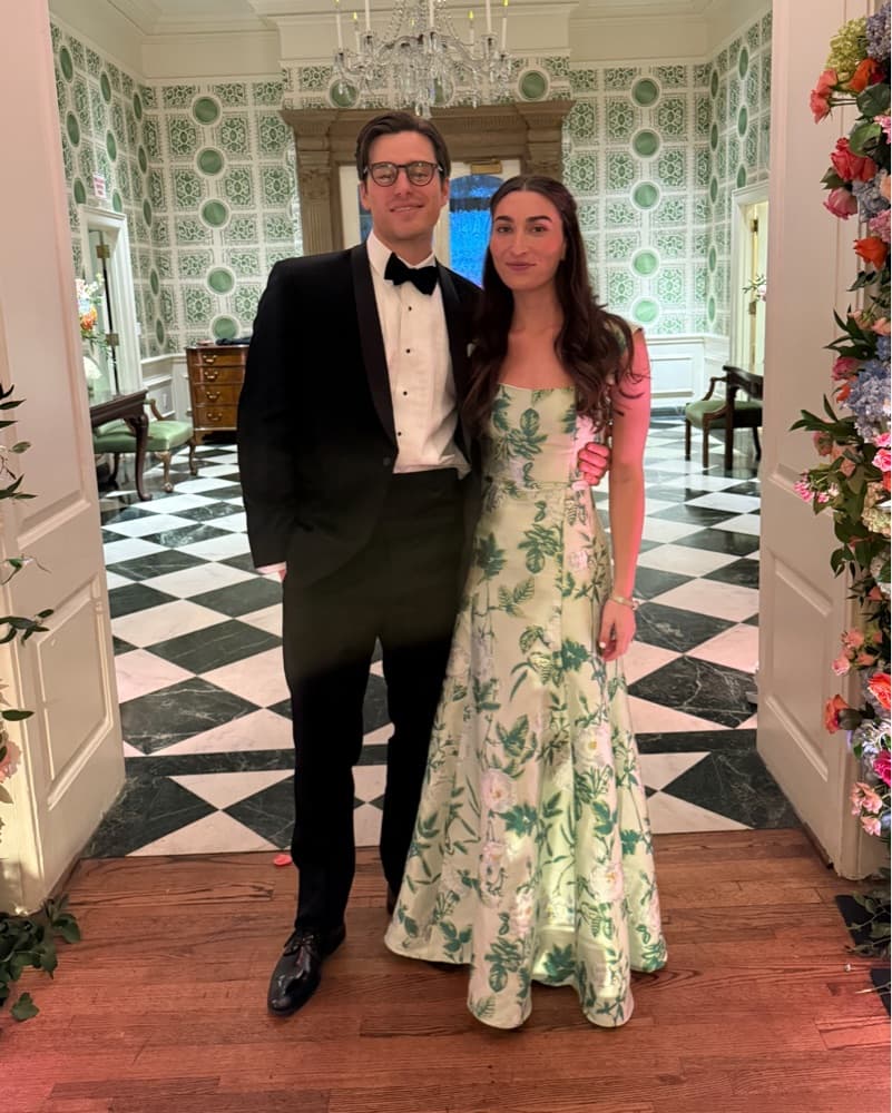 Long Green Dress - Floral  - Image 2
