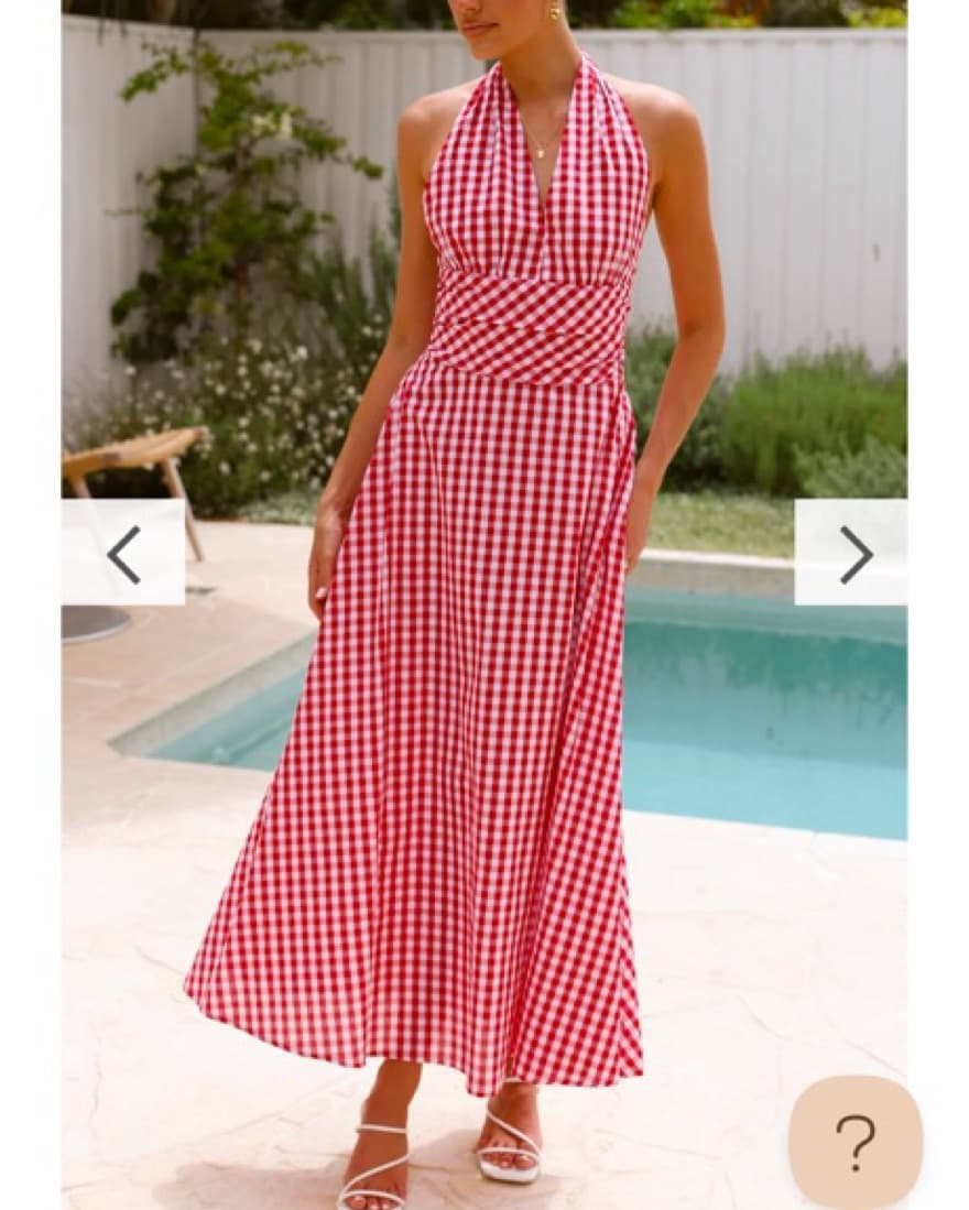 Red Gigham Dress  - Image 3