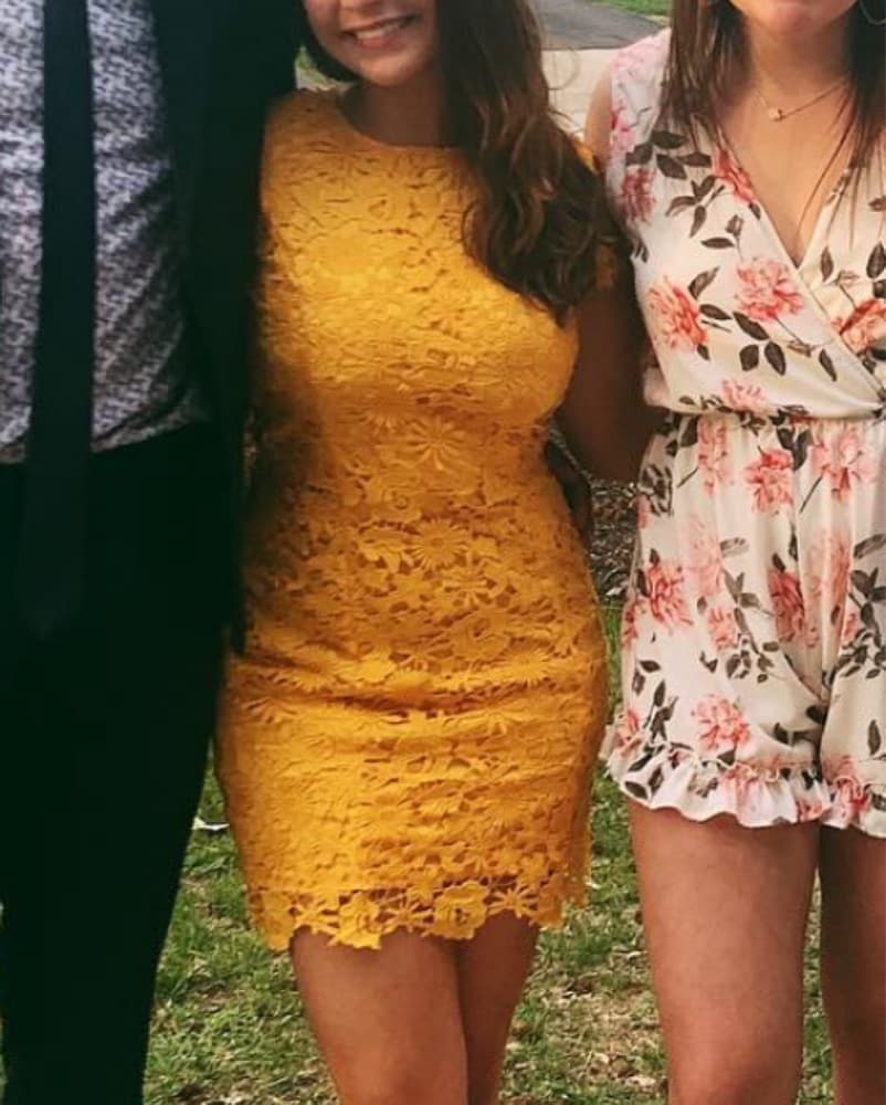 Lulu’s Yellow Lace Cut Out Back Dress - Image 4