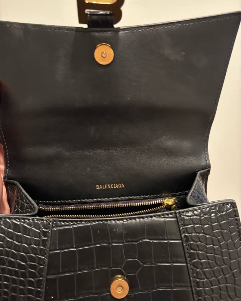 Balenciaga Embossed Croc-Embossed Leather Handbag - Image 2