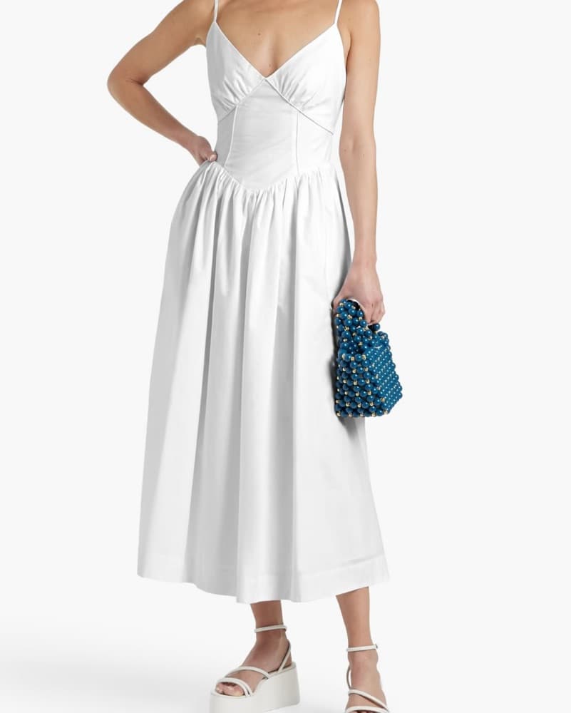 Nicholas Becker Cotton-poplin Midi Dress - Image 1