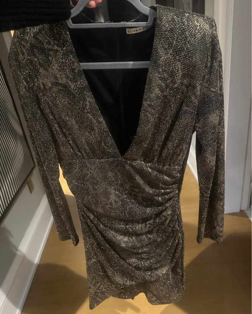 ALICE+OLIVIA Diaz Ruched Snake Print  - Image 5