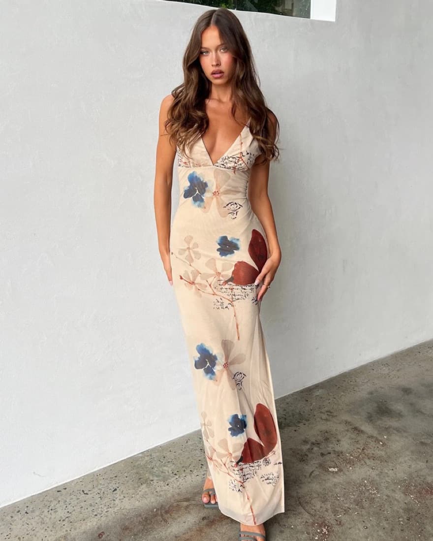 Percy Maxi Dress - Tiger Mist - Image 1