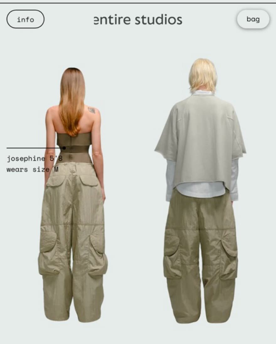 Grey Entire Studio Cargos  - Image 3