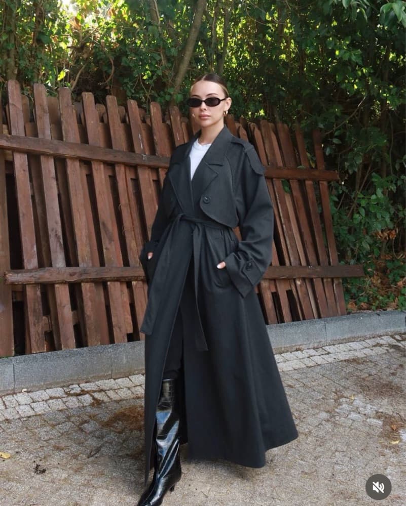 Long Gray Trenchcoat - Image 3