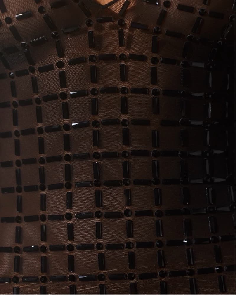 Embellished Semi-Sheer Cut Out Mini - Image 5