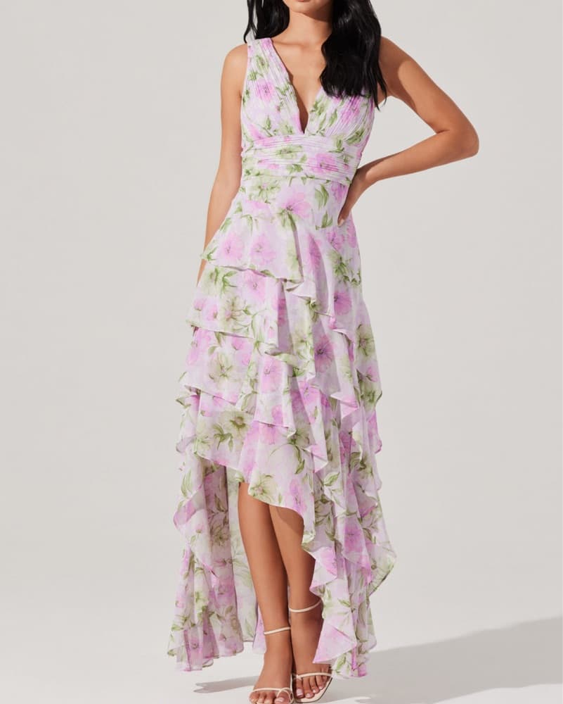 Asymmetrical Floral Dress  - Image 5