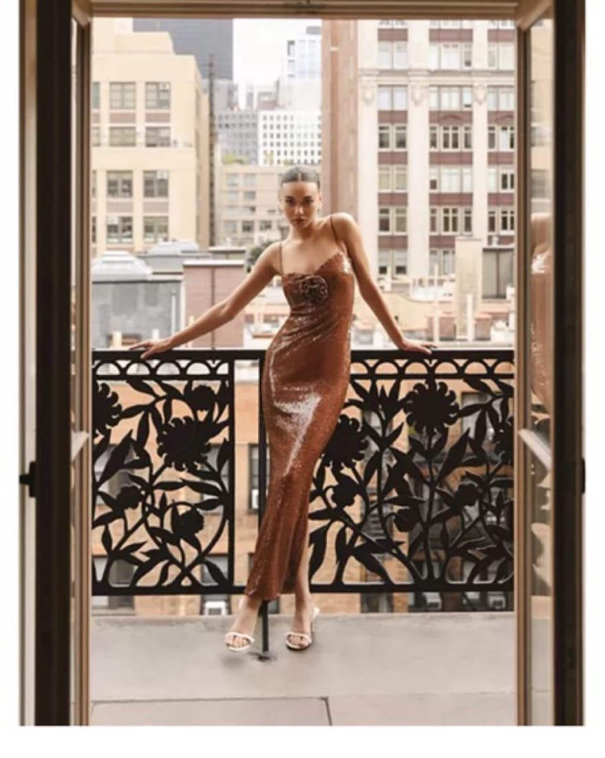 French Connection Beatrice Sequin Gown - Image 5