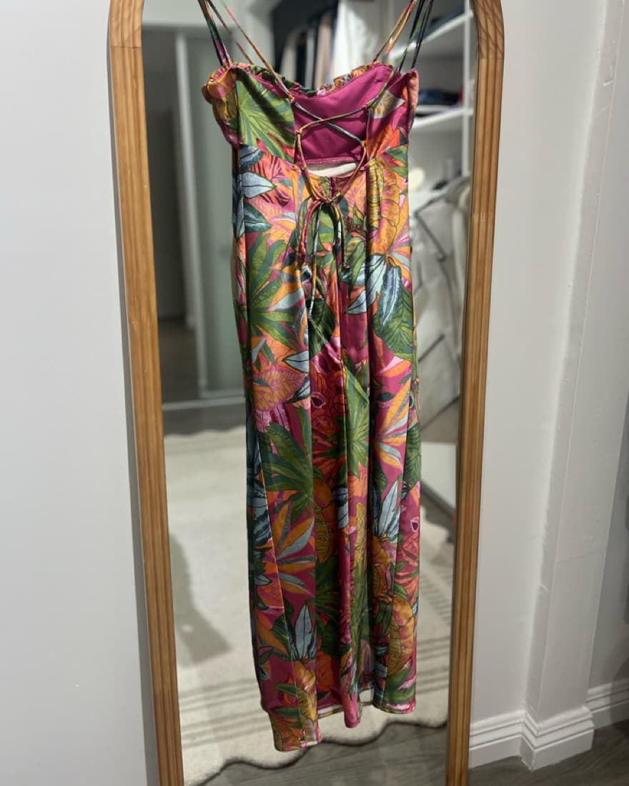 Tropical Print Midi Dress - Image 2