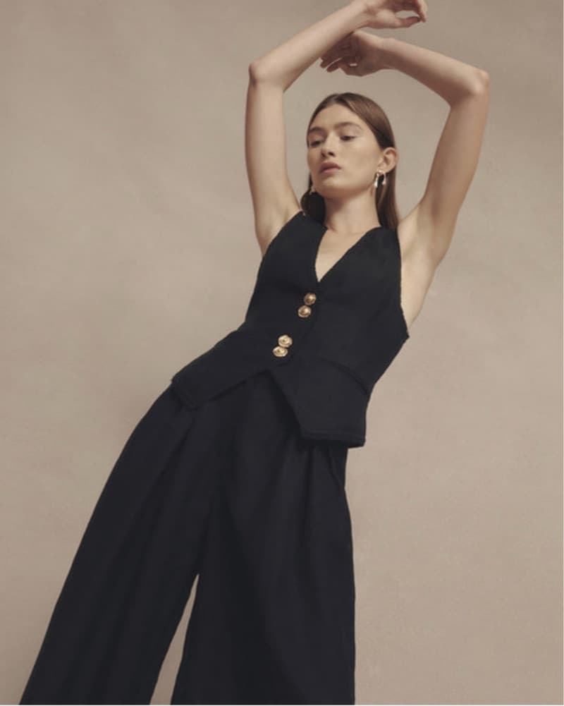 Black Tailored Vest - Image 1
