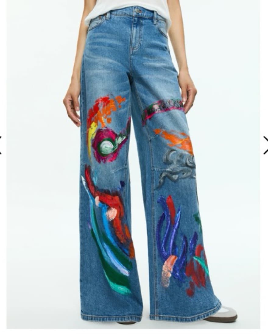 Alice And Olivia Painted Tucker Jeans - Image 1