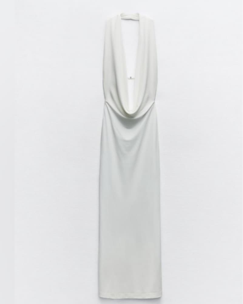 Zara White Halter Gown - Image 6