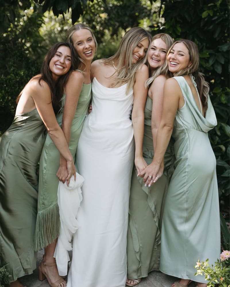 Abercrombie Sage Drop-Back Satin V-Neck - Image 1
