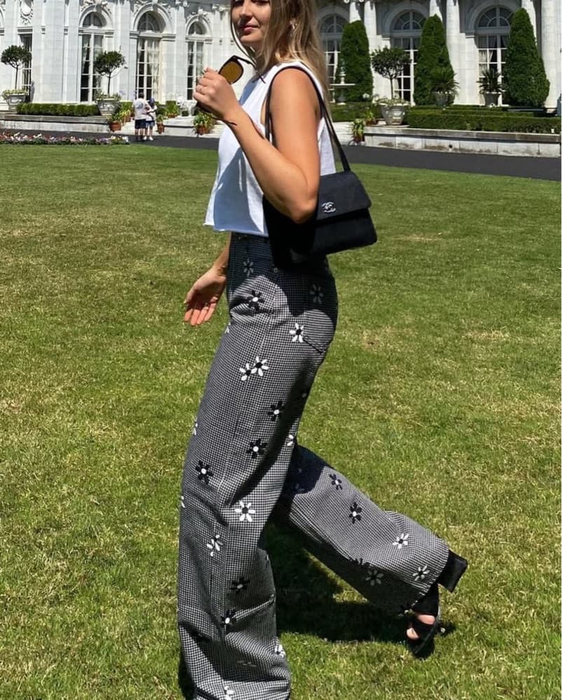 Heavy Manners Gingham Floral Pants - Image 2