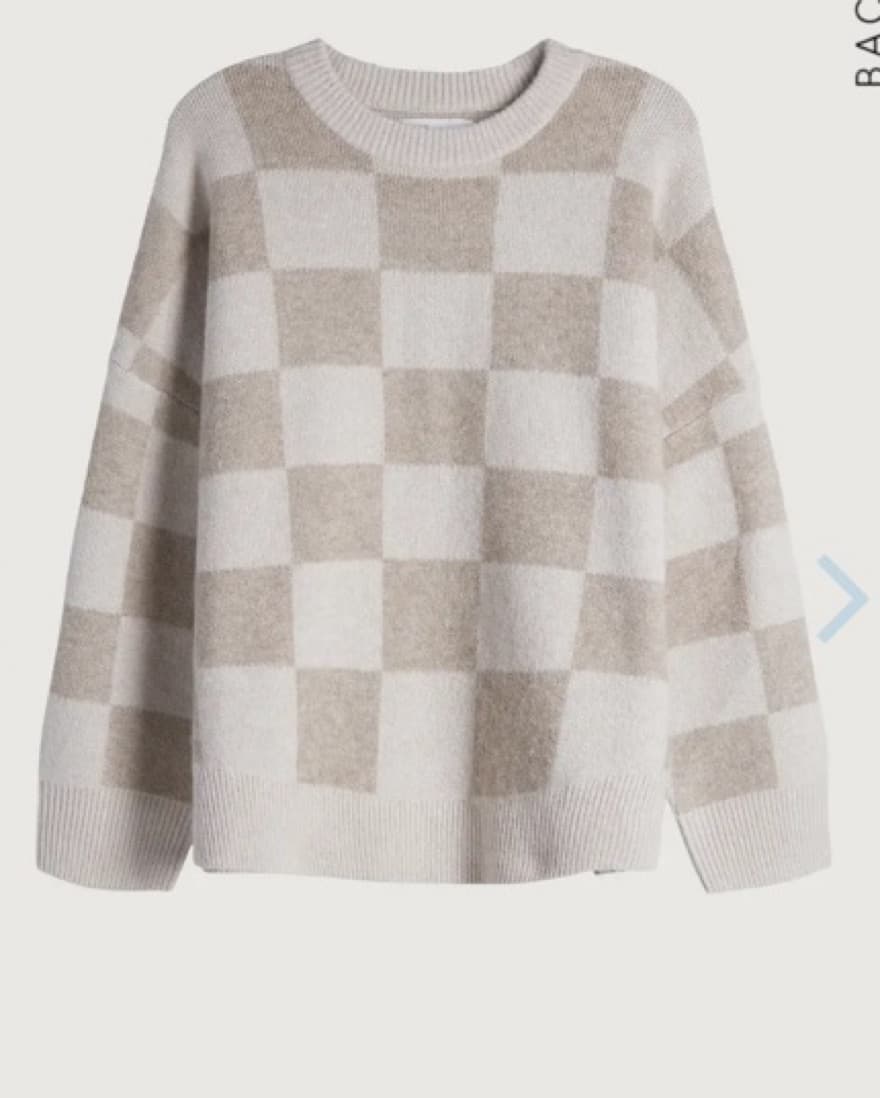 Oak & Fort Checkered Crewneck Sweater  - Image 3
