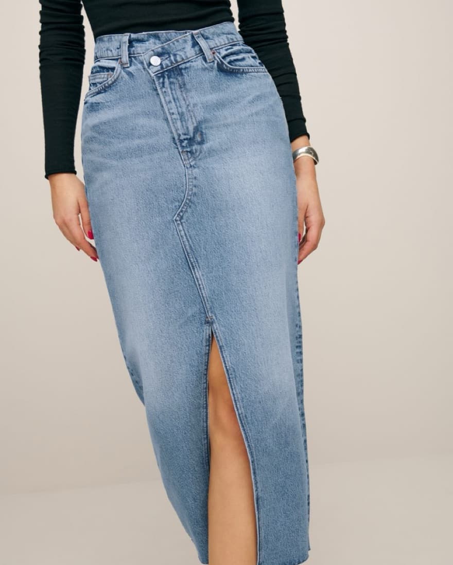 Reformation Nila Long Denim Skirt - Image 3