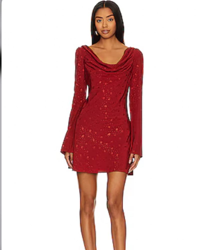 Tularosa Faith Mini Dress In Deep Red - Image 1